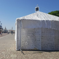 White camouflage net